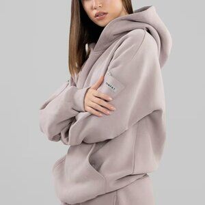 Comfrt - Travel Essentials Hoodie and Signature Sweatpants in Bark (taupe) Color